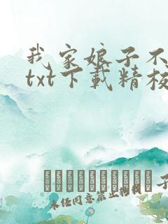 我家娘子不对劲txt下载精校版