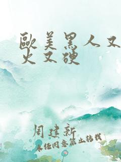 欧美黑人又粗又火又硬