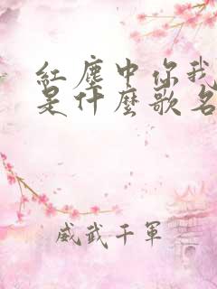 红尘中你我相遇是什么歌名