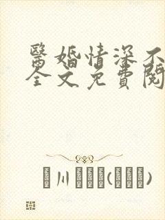 医婚情深不负你全文免费阅读