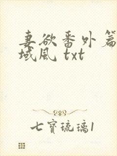 妻欲番外篇 流域风 txt