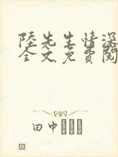 陆先生情深不负全文免费阅读