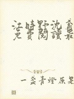 江时野沈鸢小说免费阅读最新章节