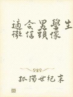 适合男学生用的微信头像