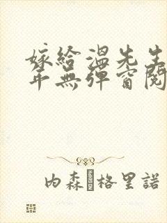 嫁给温先生第五年无弹窗阅读