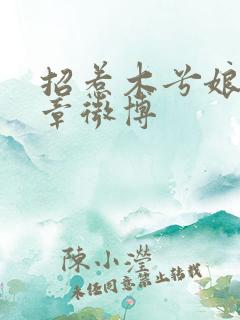 招惹木兮娘14章微博