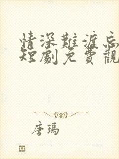 情深难渡忘归人短剧免费观看全集高清版