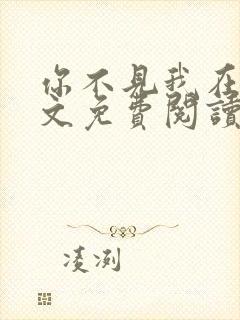 你不见我在望全文免费阅读