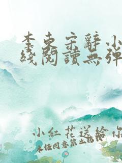 李东宋辞小说在线阅读无弹窗全文