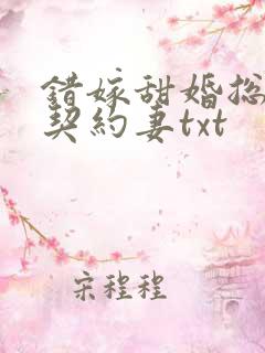 错嫁甜婚总裁的契约妻txt