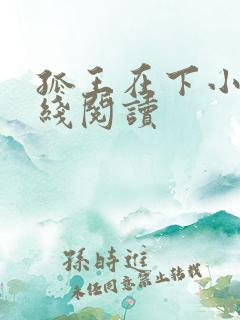 孤王在下小说在线阅读