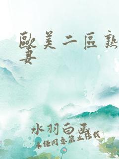 欧美二区熟妇人妻