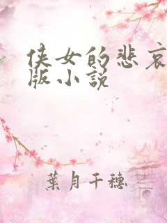 侠女的悲哀改编版小说