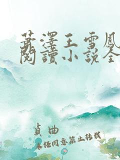 萧泽王雪凤在线阅读小说全文下载