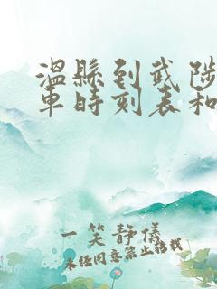 温县到武陟的汽车时刻表和票价