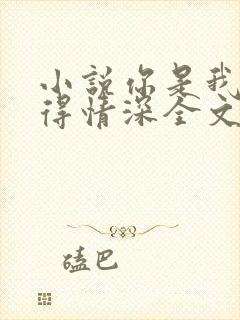 小说你是我的难得情深全文阅读