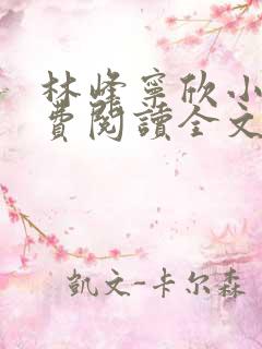 林峰宁欣小说免费阅读全文下载