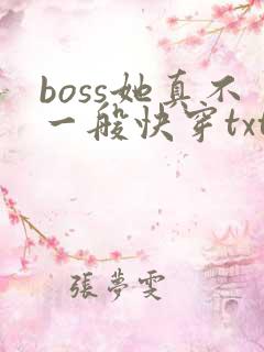 boss她真不一般快穿txt下载