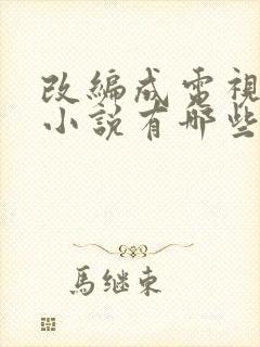 改编成电视剧的小说有哪些