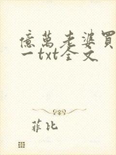亿万老婆买一送一txt全文
