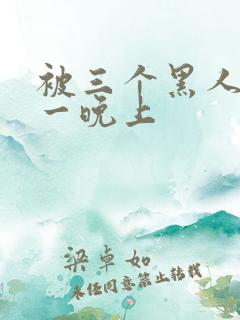 被三个黑人做了一晚上