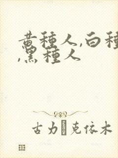 黄种人,白种人,黑种人