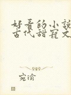 好看的小说言情古代甜宠文