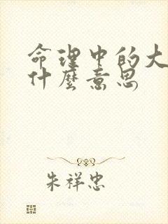 命理中的大运是什么意思