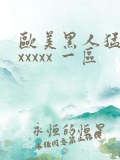 欧美黑人猛交 xxxxx 一区