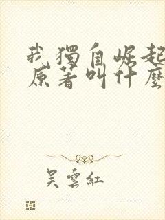 我独自崛起小说原著叫什么