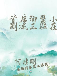 首席御医小说无删减正版在线阅读