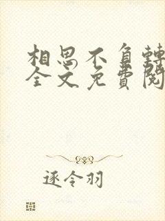 相思不负转流年全文免费阅读