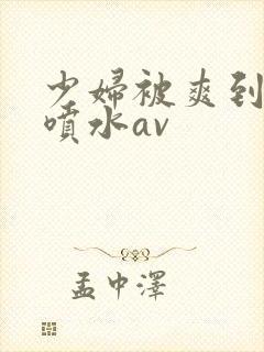 少妇被爽到高潮喷水av