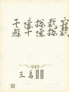 千亿总裁宠妻上瘾千亿总裁宠妻上瘾