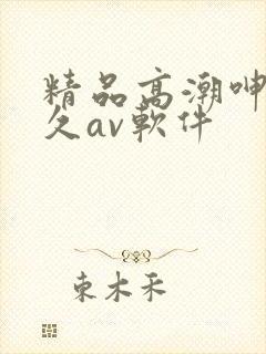 精品高潮呻吟久久av软件