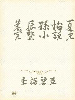 叶辰孙怡夏若雪完整小说免费