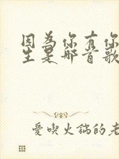 因为你有你的人生是哪首歌的歌词