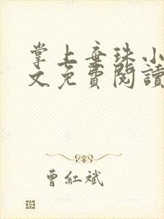 掌上弃珠小说全文免费阅读