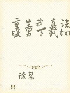 重生我真没想当暖男下载txt