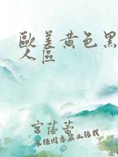 欧美黄色黑人成人区