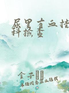 尿里有血挂什么科检查