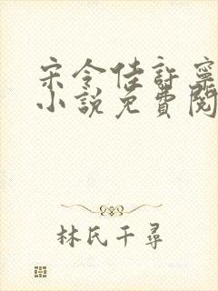 宋令佳许宁琛的小说免费阅读