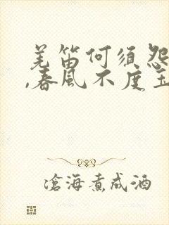 羌笛何须怨杨柳,春风不度玉门关