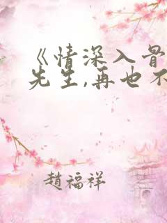 《情深入骨:陆先生,再也不见》