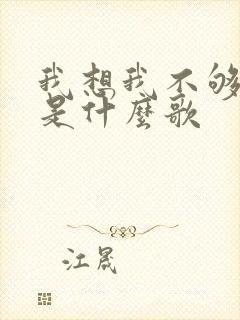 我想我不够爱你是什么歌