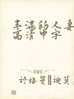 丰满的人妻hd高清中字