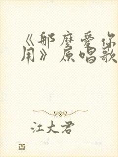 《那么爱你也没用》原唱歌词