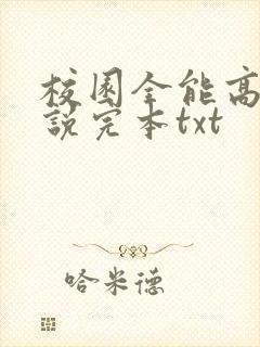 校园全能高手小说完本txt