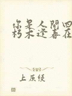 你是人间四月天朽木逢春在线听