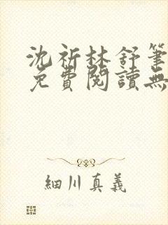 沈祈林舒笔趣阁免费阅读无弹窗